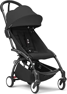 Stokke YOYO3 Stroller from 6 Months - Includes Black Frame, Seat Cushion & Canopy - Fo