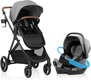 Evenflo Shyft Intuiti Travel System with Revolve180 LiteMax NXT Rotating Rear-Facing Ligh