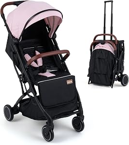 INFANS Travel Stroller, Lightweight Compact Baby Stroller for Airplane with One-Hand Fold,