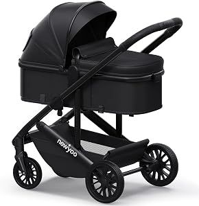 newyoo Infant Stroller with Pramette Mode, Nestro 516M, Convertible Baby Strollers with Re