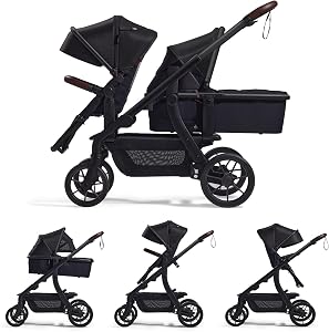 Momcozy ChangeGo Baby Stroller, Convertible Single-to-Double-to-Wagon Stroller with 23 Con