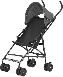 Dream On Me Aero Travel Umbrella Stroller, One-Hand Quick Fold, 3-Point Safety Harness, Du