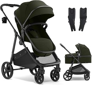 Mompush Wiz 2 in 1 Baby Stroller with Infant Pramette Mode, One Hand Fold Convertible Newb