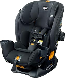 Chicco OneFit LX ClearTex All-in-One Car Seat with LeverLock Installation, Slim Design, Co