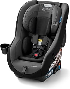 Graco Contender Slim Convertible Car Seat, West Point, Lightweight Travel Car Seat with Co
