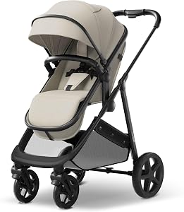 Mompush Wiz 2 in 1 Baby Stroller with Infant Pramette Mode, One Hand Fold Convertible Newb